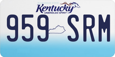 KY license plate 959SRM
