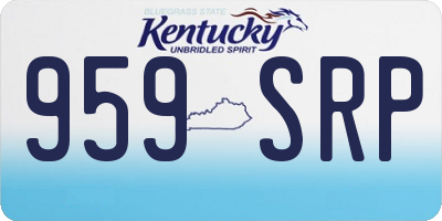 KY license plate 959SRP