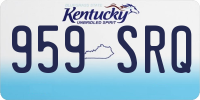 KY license plate 959SRQ