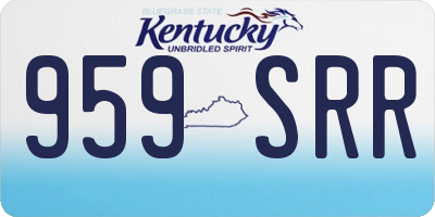 KY license plate 959SRR
