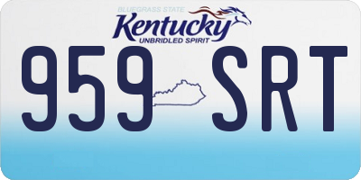 KY license plate 959SRT