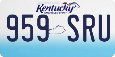 KY license plate 959SRU