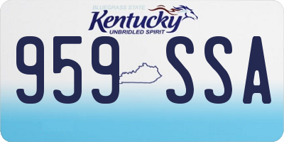 KY license plate 959SSA