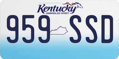 KY license plate 959SSD