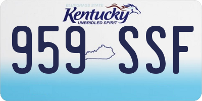 KY license plate 959SSF