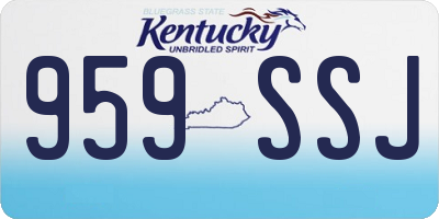 KY license plate 959SSJ