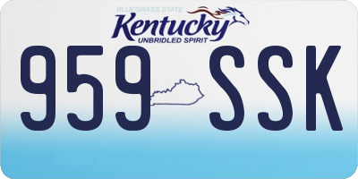 KY license plate 959SSK