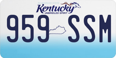 KY license plate 959SSM