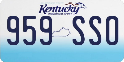 KY license plate 959SSO