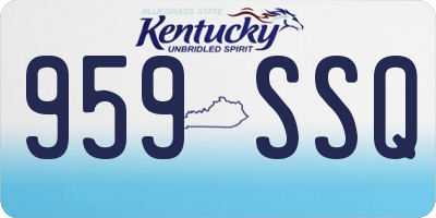KY license plate 959SSQ