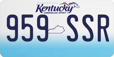 KY license plate 959SSR