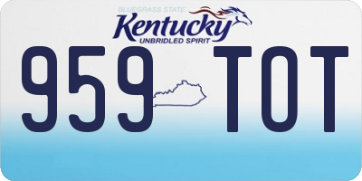 KY license plate 959TOT