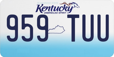 KY license plate 959TUU