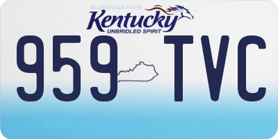 KY license plate 959TVC