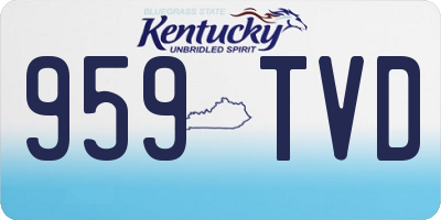 KY license plate 959TVD
