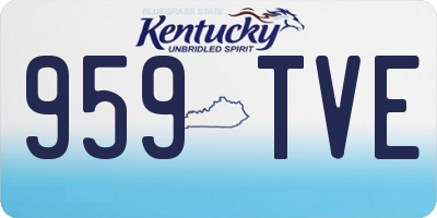 KY license plate 959TVE