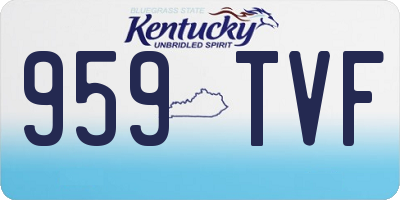KY license plate 959TVF