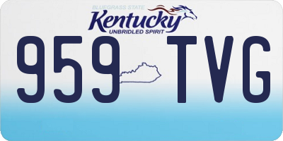 KY license plate 959TVG