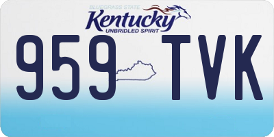 KY license plate 959TVK