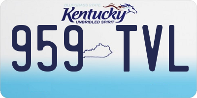 KY license plate 959TVL