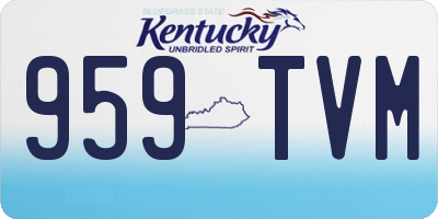 KY license plate 959TVM