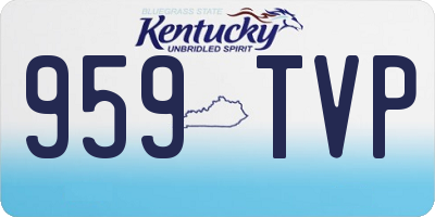 KY license plate 959TVP