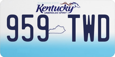 KY license plate 959TWD