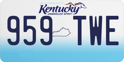 KY license plate 959TWE