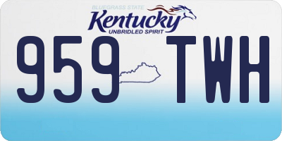 KY license plate 959TWH