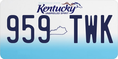 KY license plate 959TWK