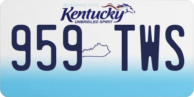 KY license plate 959TWS