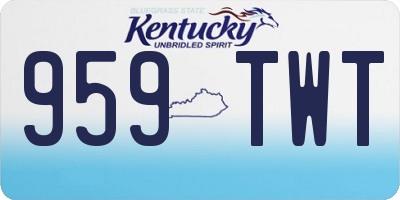 KY license plate 959TWT