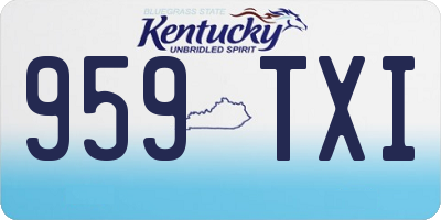 KY license plate 959TXI