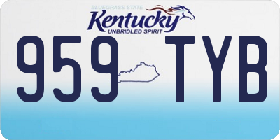 KY license plate 959TYB