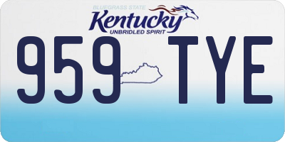 KY license plate 959TYE