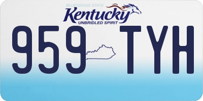 KY license plate 959TYH