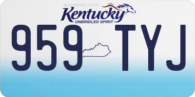 KY license plate 959TYJ