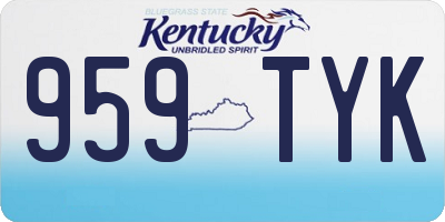 KY license plate 959TYK