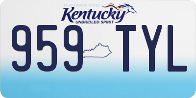 KY license plate 959TYL
