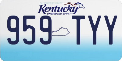 KY license plate 959TYY