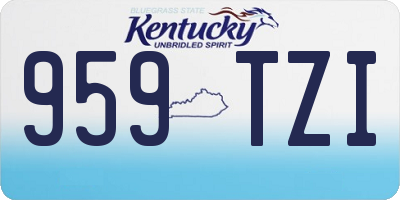 KY license plate 959TZI