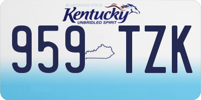 KY license plate 959TZK