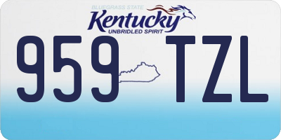 KY license plate 959TZL