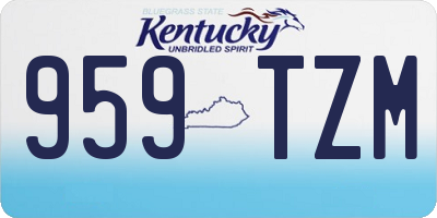 KY license plate 959TZM
