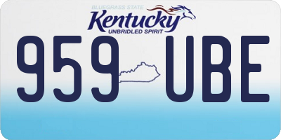 KY license plate 959UBE