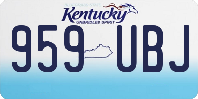 KY license plate 959UBJ
