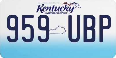 KY license plate 959UBP