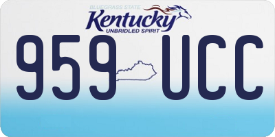 KY license plate 959UCC