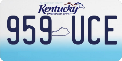 KY license plate 959UCE
