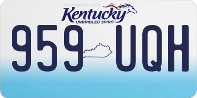 KY license plate 959UQH